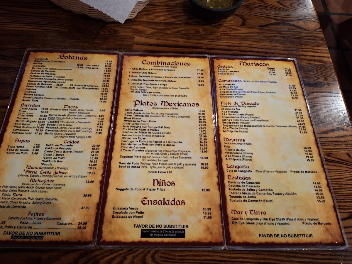 Gloria's Cocina Mexicana Menu - Image 2