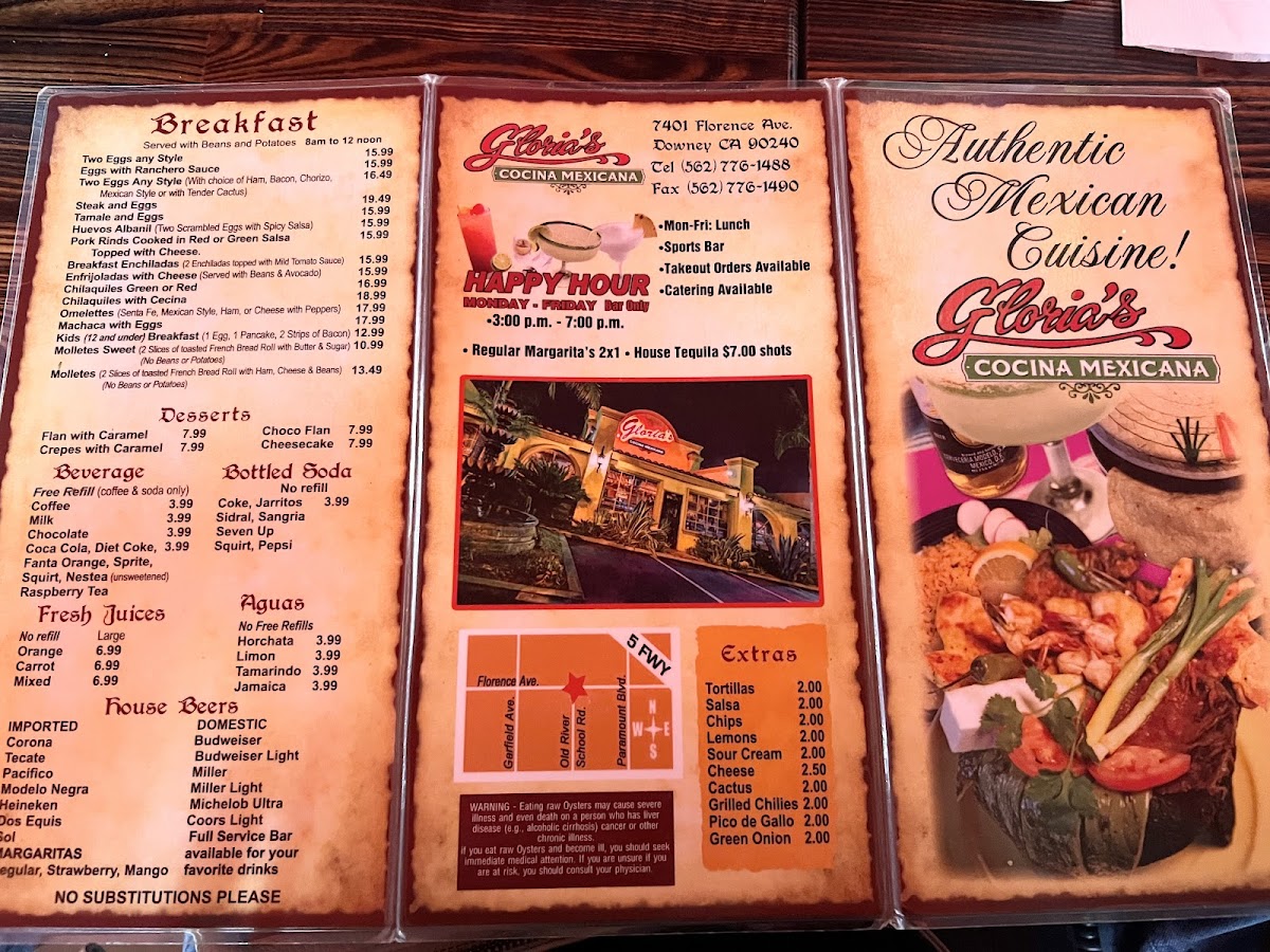 Gloria's Cocina Mexicana Menu - Image 3