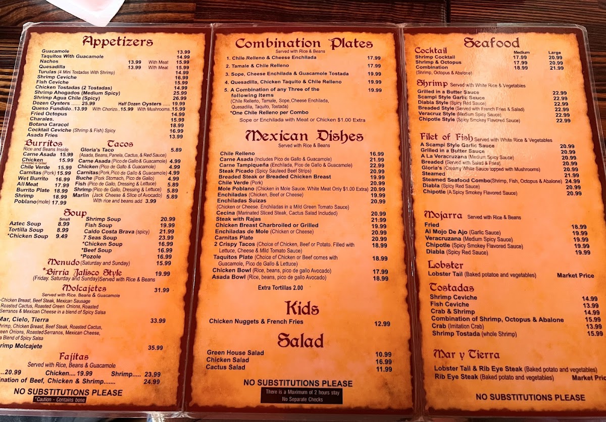 Gloria's Cocina Mexicana Menu - Image 4
